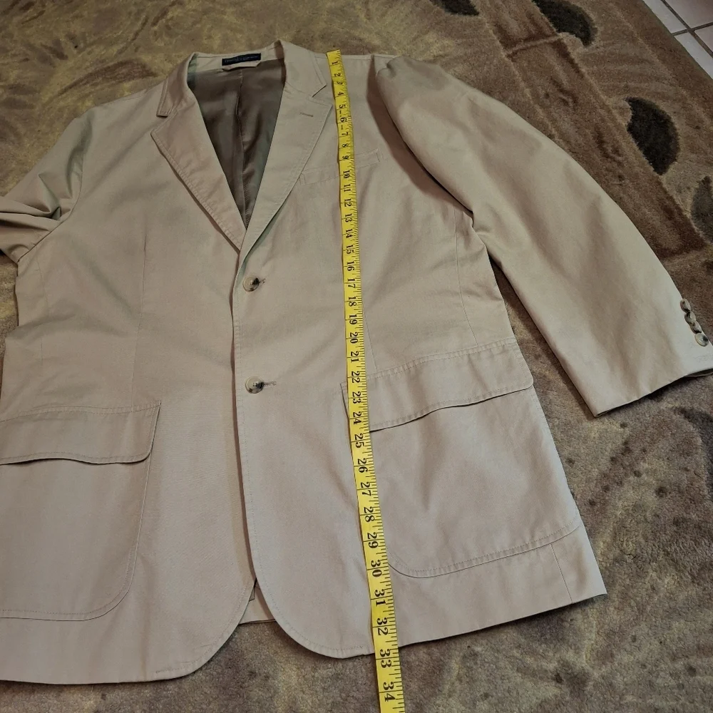 Polo Ralph Lauren Tan Cotton 2-button Sportcoat Blazer Men Size 44R - Picture 13 of 16